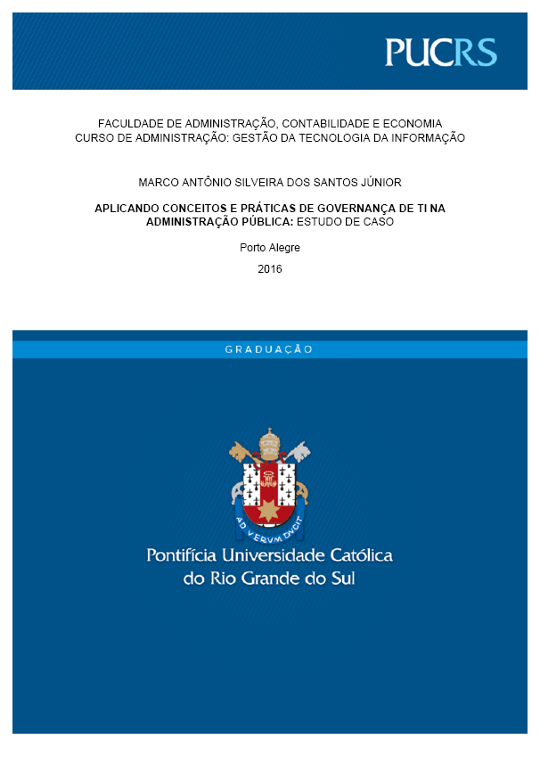 Capa para Trabalho de Conclusão de Curso (TCC) de Graduação