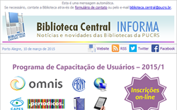 Tela dos boletins eletrônicos no website da Biblioteca Central da PUCRS